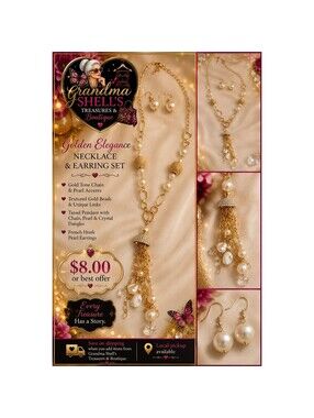 Golden Elegance Necklace & Earring set